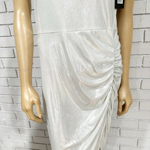 Norma Kamali Pearl Strapless Side Drape Gown‎ | Elegant Formal Dress | Size XL - Picture 8 of 8